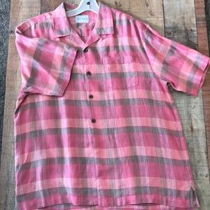 Tommy Bahama Linen Camp Shirt, Large